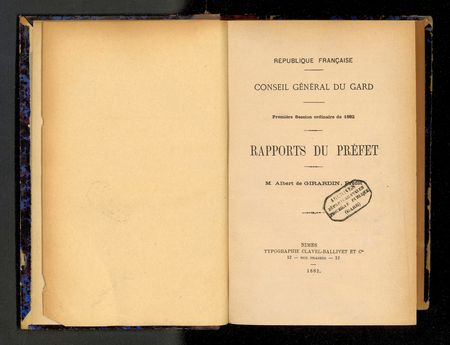 Archives Gard numérisation délibérations du Conseil général